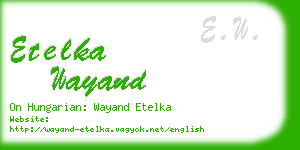 etelka wayand business card